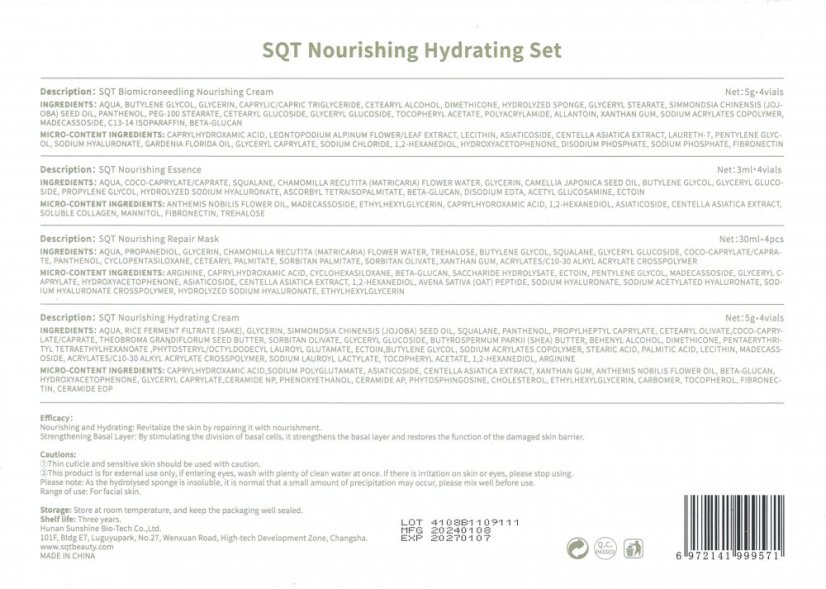 SQT Nourishing Hydrating set - NÁHLED